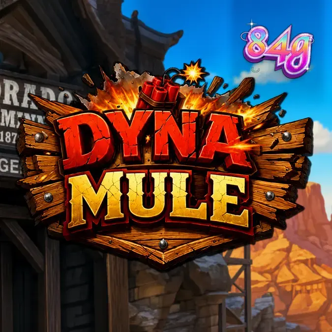 Interface de jogo do slot Dyna Mule com tema de mineração
